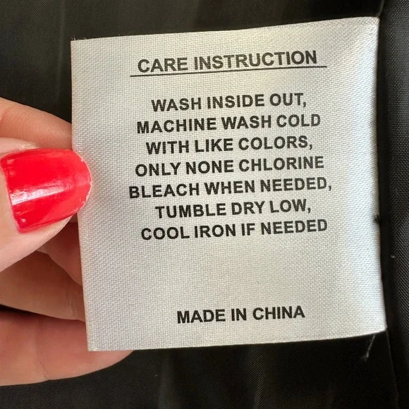 Nine West Black Diamond Quilted Puffer Jacket Belted Hooded Coat Large Chic - Picture 6 of 11